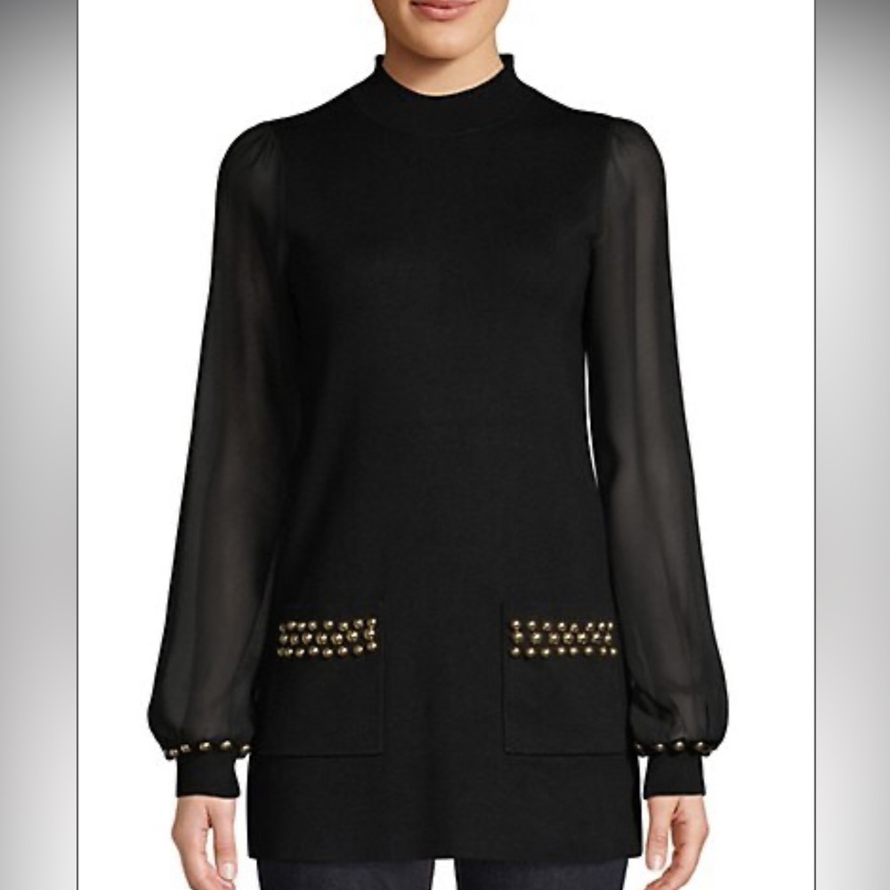 I.N.C. Gold Studded Tunic Top